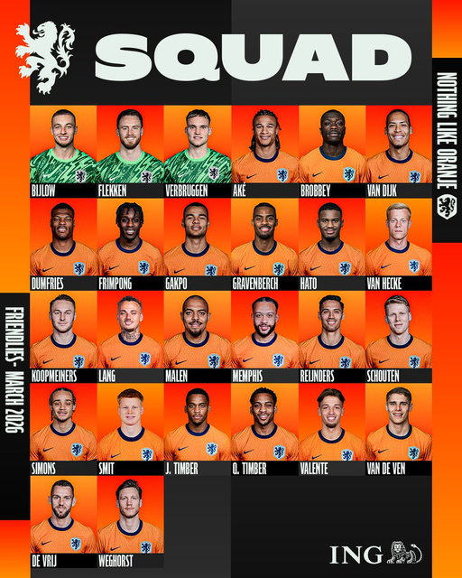 ORANJE, MARCH 2026 🇳🇱

Welcome to the squad, Kees Smit! 🦁

#NothingLikeOranje #NEDNOR #NEDECU 