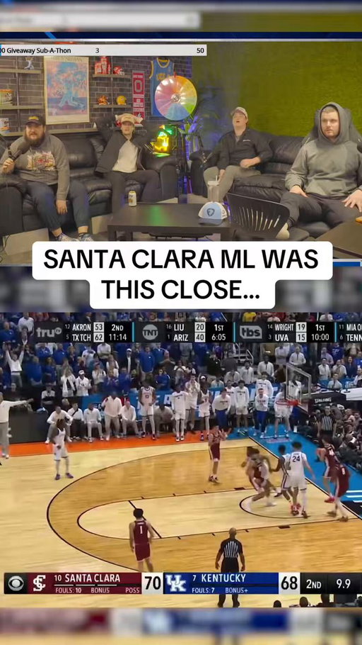 Santa Clara ML bettors are sick…

KENTUCKY AVOIDS ELIMINATION🤮 
