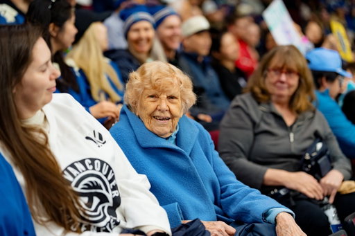 Last year when Olive turned 99, she set out to do 99 new things before her 100th birthday. 

At the top of her list was attending a PWHL game. Today she is joining us for her FIRST PWHL game. Olive has always been a big supporter of women's sports and we're thrilled to celebrate her 100th birthday with her 💙