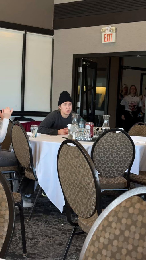 the team successfully surprised Jocelyne Larocque with these custom t-shirts for her homecoming game in Winnipeg, and her reaction was priceless 😂 
