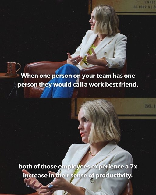 Studies show that work best friends increase productivity and engagement at work. 

Building relationships with your team and employees is crucial for productivity and overall happiness in your job. 