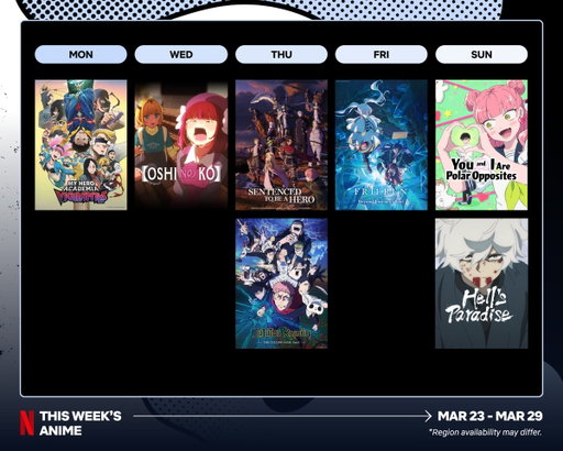 Wouldn't be a new week without our weekly anime schedule! 