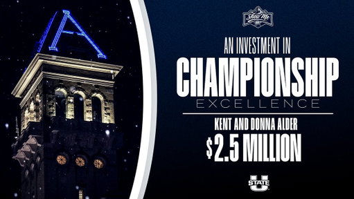 Investment in championship excellence!   

“Kent and Donna Alder are among the most passionate supporters of Utah State University, Aggie Athletics, and the Cache Valley community." @CamWalker_USU

➡️ https://usuaggies.info/4sI6vsr

#ShowMe 