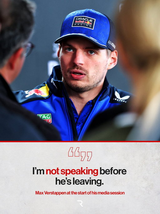 😳 Verstappen refused to start his media session until The Guardian’s representative left.

It is a result of a clash months ago in the Abu Dhabi finale where Verstappen took issue with a question about regretting his crash with George Russell and subsequent penalty at the Spanish GP, in the context of missing out on the world championship by just two points.