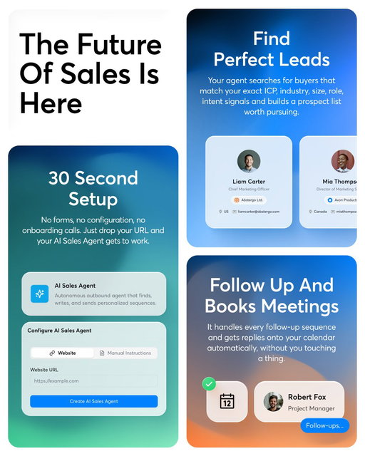 Instantly AI Sales Agent just landed.

Add your URL, and it does everything from there.

It learns your business from your website, finds buyers that match, enriches every lead, writes tailored messages, and helps turn replies into meetings.

All the work that usually slows outbound down now happens automatically.

Try it out completely free → https://t.co/KzV4DTvdzE