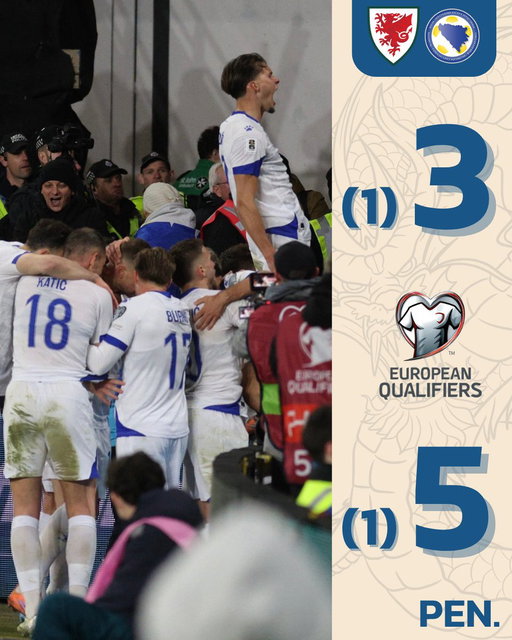🇧🇦🇧🇦🇧🇦 BOSNA I HERCEGOVINA JE U FINALU BARAŽA ZA SVJETSKO PRVENSTVO!

💙💛 ČEKAMO ITALIJU U ZENICI!

🐉ALAL VERA ZMAJEVI!!!!

#NFSBiH #zmajevi #europeanqualifiers #worldcup2026qualifiers #dreambigdreambih 