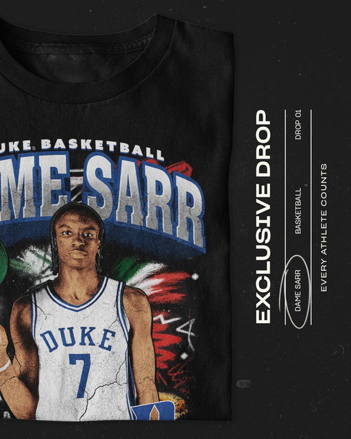 THE TIME HAS FINALLY ARRIVED FOR A DAME SARR EXCLUSIVE DROP‼️‼️ 

Gear up with Dame’s new collection, and support your favorite Duke Men’s basketball player🔥

Shop now: https://t.co/dlPGKZYA4E 