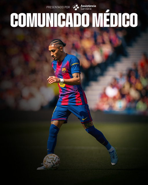 Comunicado médico ❗

Raphinha sufre una lesión en el bíceps femoral del muslo derecho según confirman las pruebas médicas que le ha hecho la CBF a raíz de las molestias que notó durante la disputa del Brasil-Francia.

Raphinha vuelve a Barcelona para empezar el tratamiento pertinente. El tiempo aproximado de recuperación es de cinco semanas.