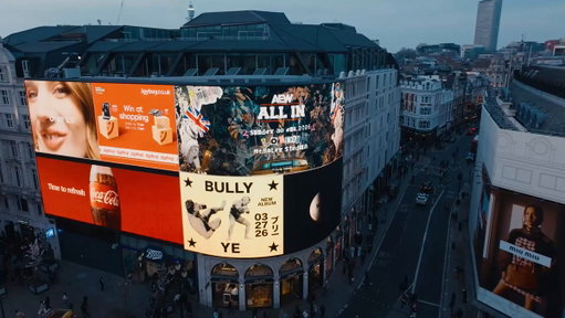 You can’t miss it. @AEW has taken over. 

The road to Wembley is on. AEW ALL IN :LONDON 🎟️ On sale now 