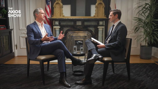 Gavin Newsom explains to @AlexThomp on The Axios Show that he doesn't like being called "slick."

"But then again, I get why I play into it." 