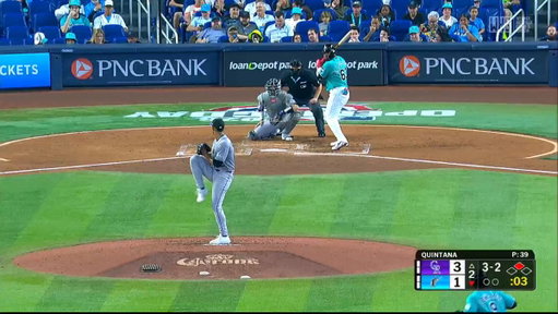 A DEYVISON DOUBLE IN HIS FIRST @MLB AT-BAT 