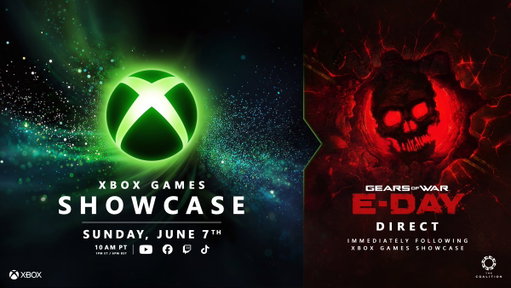 Two shows back-to-back. One epic day of games.

Join us on June 7 for Xbox Games Showcase, immediately followed by @GearsofWar: E-Day Direct: https://t.co/s54gKBLPjY | #XboxShowcase 