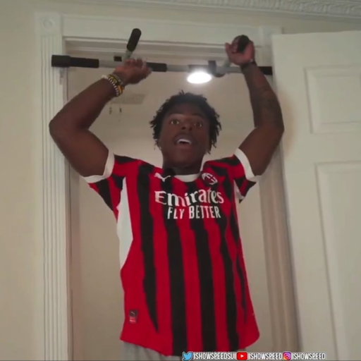 IShowSpeed installed a pull-up bar in his bathroom calling it a "cheat code" 

"You pee 5-6 times a day. Every time you go to the bathroom do 10 pull-ups." 