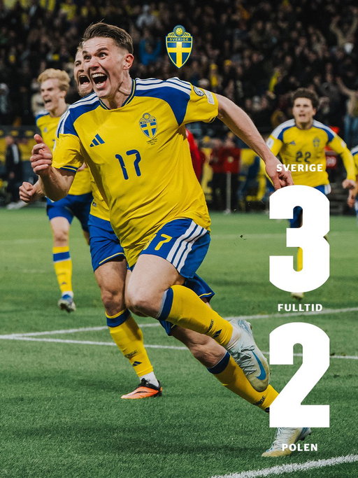 Fulltid – VI ÄR KLARA FÖR VM 2026! 🇸🇪 