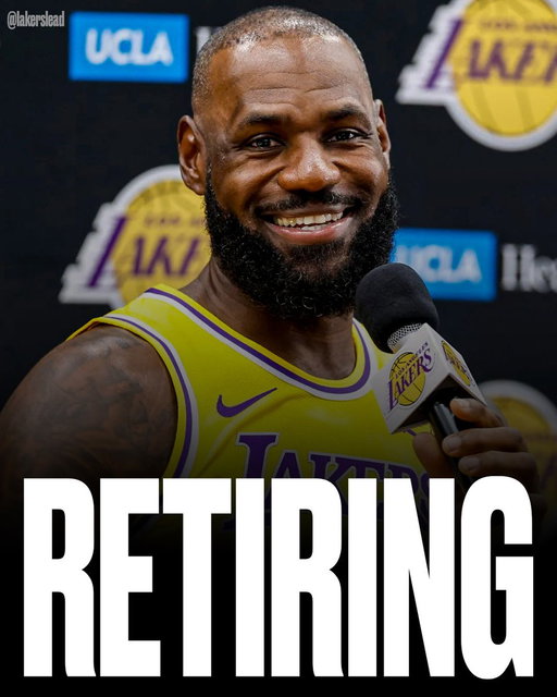 BREAKING: LeBron James has ANNOUNCED his retirement 

After 23 season the King will hang em up 🐐 