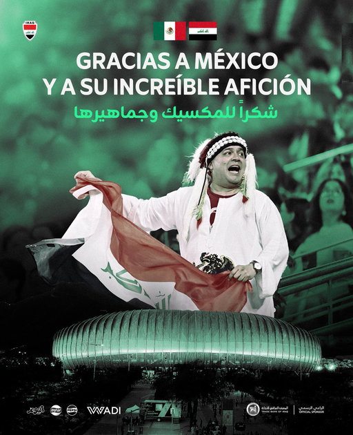 شكراً للمكسيك على حسن الاستضافة واللحظات الجميلة 🇲🇽❤️
أرضٌ احتضنت حلمنا… ومن هنا بدأ طريق المجد ✨🇮🇶

Gracias a México por la cálida hospitalidad y los momentos inolvidables 🇲🇽❤️
Una tierra que abrazó nuestro sueño… y desde aquí comenzó el camino hacia la gloria ✨🇮🇶

#mexico🇲🇽 #monterey #iraq