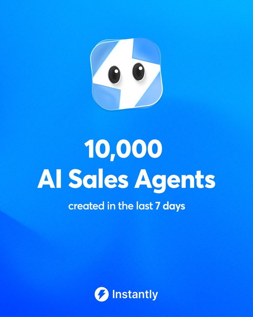 BOOM! 10K AI Sales Agents created in the last 7 days.

Teams are done wasting time on manual setup, spreadsheet tracking, and constant campaign edits. They want outbound they can launch fast and trust to keep running.

You set it up in 30 seconds, get it live, and let it do the work.

Create yours: https://t.co/KzV4DTvdzE