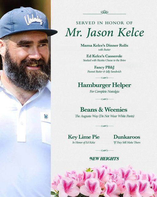 Rate the Kelce brothers’ Masters Champions Dinner menus 