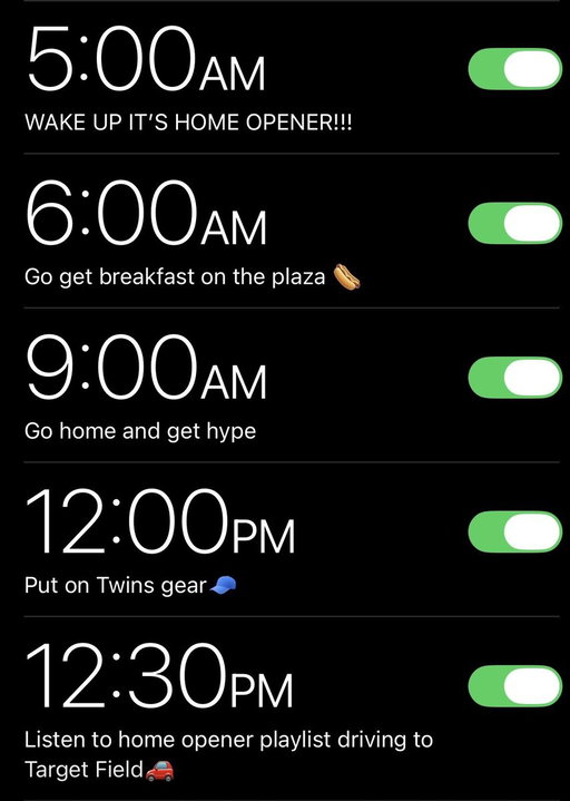 Don't forget to set your alarms for tomorrow! See you bright and early! 
