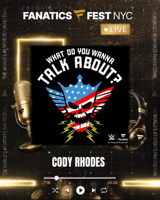 Catch these WWE podcasts live at Fanatics Fest.

🎙️ WWE Now with Megan Morant and Sam Roberts
🎙️ What Do You Wanna Talk About? with Cody Rhodes
🎙️ IMPAULSIVE with Logan Paul

Tickets at link in bio. 