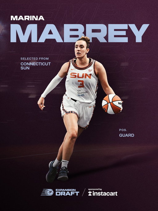 From the Connecticut Sun, we’ve selected Marina Mabrey in the Tempo Expansion Draft.

Sponsored by @Instacart 