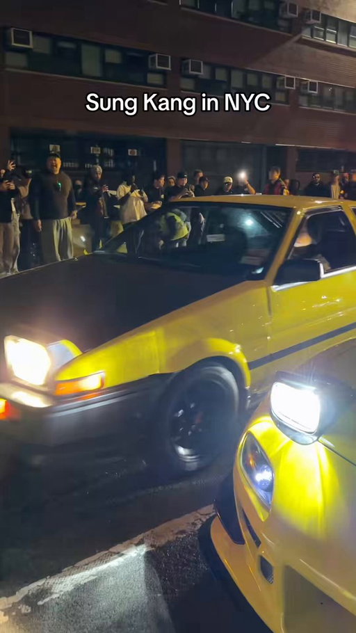 Sung Kang pulls up to undeground car meet in NYC 👀 