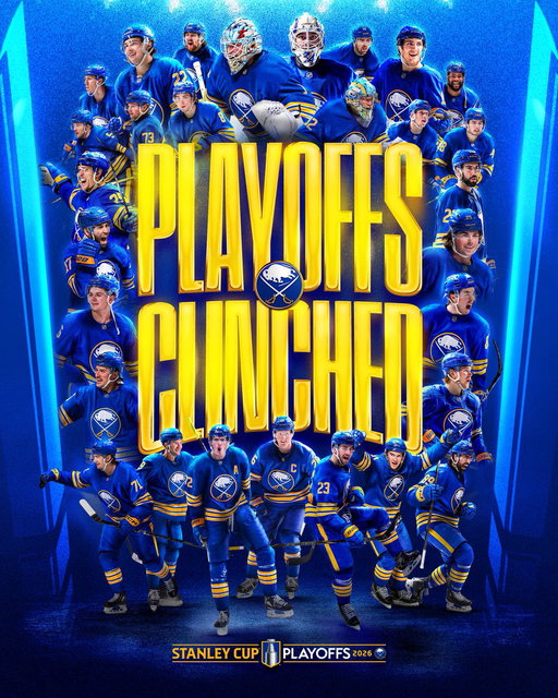 ⚔️ THE BUFFALO SABRES ARE GOING TO THE STANLEY CUP PLAYOFFS! ⚔️
 
#LetsGoBuffalo | #sabrehood 