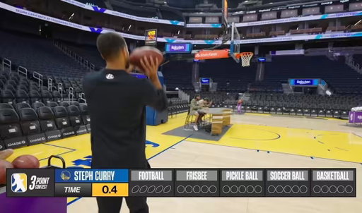 Steph Curry attempted the All-Sport 3 Point Contest 🏀 