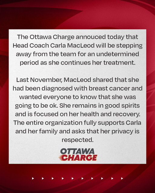 An update on Head Coach Carla MacLeod. 