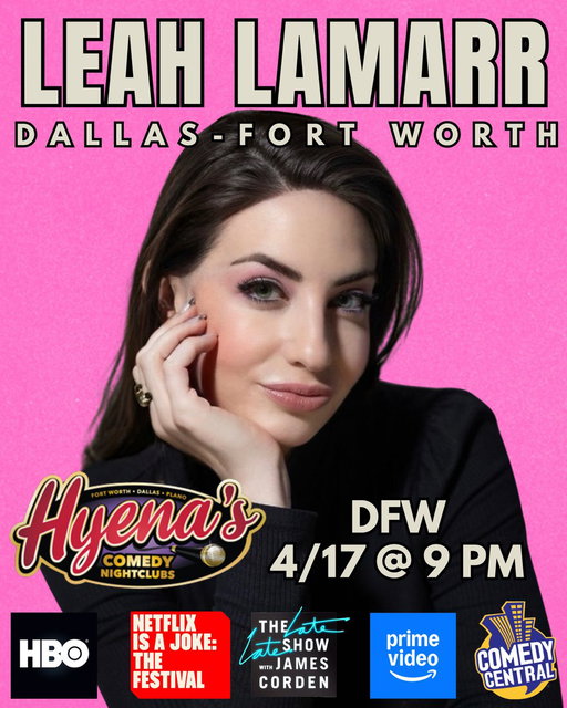 DALLAS-FORT WORTH! Come see me next week! We’re gonna have a blast. 😍

https://t.co/OR6yL72gBV @HyenasDFW 