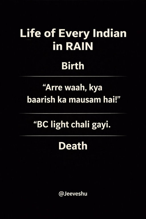It's raining, its raining, its raaaaaaaaaaining. 