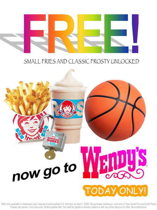 🫵 YOU GET A FREE FRY AND FROSTY 🫵 AND YOU GET A FREE FRY AND FROSTY 🫵 AND YOU GET A FREE FRY AND FROSTY 🫵 