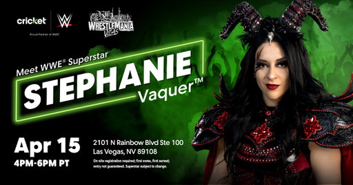 If you guessed @Steph_Vaquer, that's right! She's ready to meet you before #WrestleMania on 4/15. Don't miss this! 
