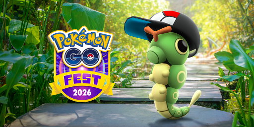 Is that... Caterpie in a Poké Ball hat?! 🧢

In-person attendees may also encounter Bulbasaur, Charmander, and Squirtle wearing Pikachu visors ⚡🎉

Starting with this event, these Pokémon can evolve even if you have already caught them. 