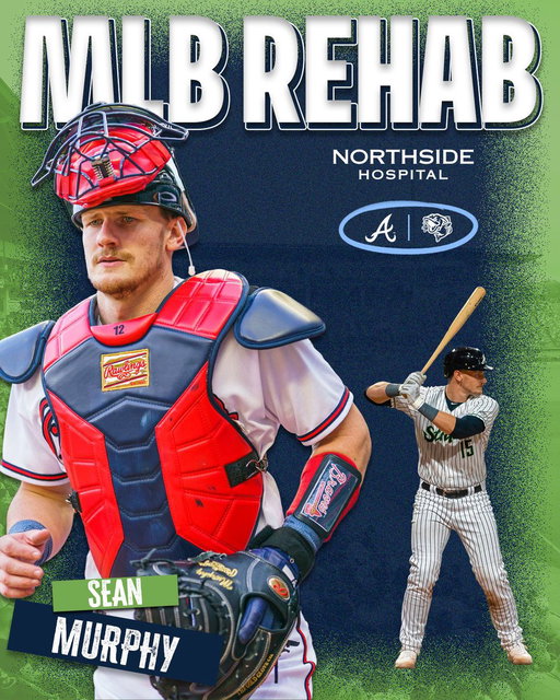 Return of the Murph‼️

2023 All-Star and #Braves catcher Sean Murphy is scheduled to begin a rehab assignment in Gwinnett THIS FRIDAY, April 10th, presented by @NorthsideHosp.

🎟️: https://t.co/WQd4LtQRTX
📰: https://t.co/JDwQXeQN9Q 