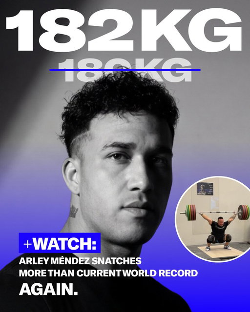 The bar has been lifted. AGAIN.

Arley Méndez just snatched 182kg in training, breaking his own 180kg mark and pushing beyond the current world record in the 88kg class.

Composed under pressure. Clear in execution. Backed by precision coaching. 