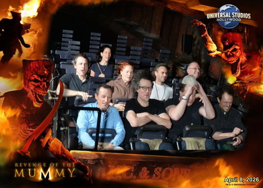 Getting back into character! Brendan Fraser had a blast braving Revenge of the Mummy: The Ride at Universal Studios in preparation for reprising the role of Rick O'Connell. 