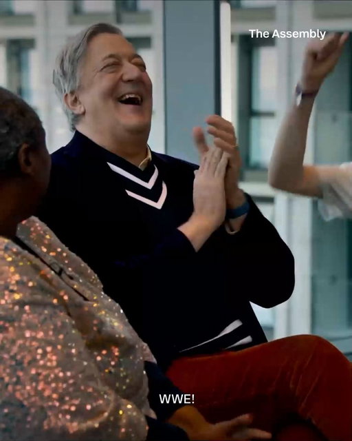 Think you know Sir Stephen Fry? Think again. Actor, Writer and… WWE Super-fan? 🥊 🤔

From The Undertaker to Stone Cold Steve Austin, he’s bringing heavyweight champion-level wrestling knowledge 👀 The Assembly is delivering the crossover we never knew we needed ✨ 🪑 🔍 

#TheAssembly #StephenFry #WWE