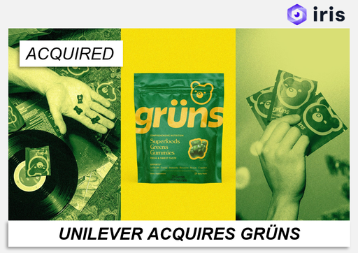UNILEVER TO ACQUIRE GRUNS FOR UNDISCLOSED SUM IN HUGE VMS SPLASH

Grüns, one of the best stories in CPG of the last decade, has been punctuated with a massive deal to Unilever. The VMS M&A wave is in the early innings! 

Financial terms weren't disclosed, but given Gruns' disclosed revenue, growth rate, and Unilever's annual stated M&A budget - it was definitely a big one.

The Numbers
 - Founded: August 2023 by Chad Janis (confirmed a chad)
 - $100M ARR: May 2025 (month 21)
 - $300M ARR: August 2025 (month 24)
 - Last valuation: $500M (April 2025 funding round led by Headline)
 - Profitable within 14 months of launch

Price undisclosed, but the $500M valuation set the floor 12 months ago. With $300M+ ARR at the time of deal announcement, rough benchmarks:

- Huel acquired by Danone for ~3.4x revenue - 2026
- Liquid I.V. / Unilever - ~2.6x revenue - 2020
 - Dr. Squatch / Unilever ~3x revenue - 2025
- poppi // PepsiCo ~3x revenue - 2025

Unilever has been making an all in effort into personal care and wellness, with brands like Liquid I.V. & Nutrafol set to pass $1B in sales, UL is putting together a formidable wellness portfolio. Plus, they spent $1.5B on Dr. Squatch last year. 

Early investors include Sugar Capital, Vanterra Capital, and more.