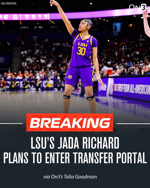 BREAKING: LSU’s Jada Richard plans to enter the transfer portal, she told @On3. 

The 5-7 sophomore averaged 9.5 ppg, 3.3 apg and 1.3 spg this season. 

TRACKER: https://t.co/wYv1Ze6704 