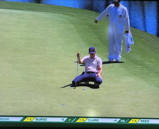 Never seen anyone read a putt like this in my life. Spieth made it though 