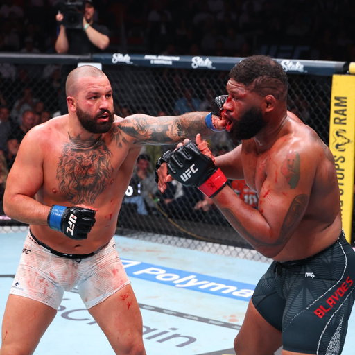Josh Hokit (174) and Curtis Blaydes (177) combine for 354 significant strikes, a new three-round heavyweight record and the 3rd most combined significant strikes in any three-round UFC fight. #UFC327 