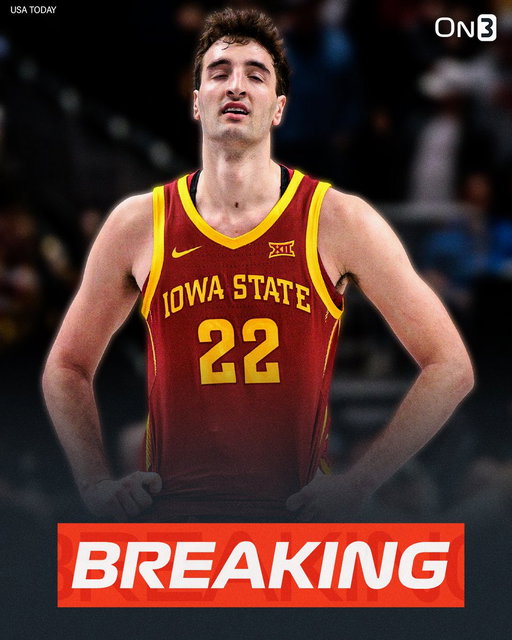 NEW: Iowa State forward Milan Momcilovic plans to enter the NCAA transfer portal and declare for the NBA draft, he announced. 

Momcilovic averaged 16.9 points per game this season. He shot 48.7% from three.

https://t.co/DPpwUanDsI 