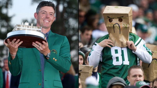Rory McIlroy has won two Masters since the Jets have had their last interception 