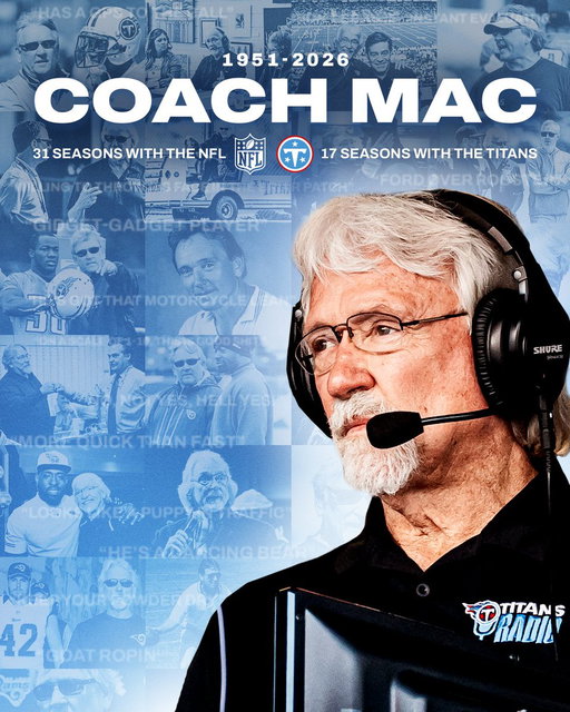 We extend our deepest condolences to the family of Dave “Coach Mac” McGinnis, who passed away Monday afternoon in Nashville with family at his side. 
