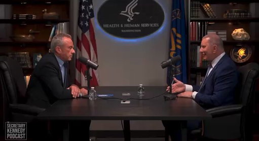 Well, RFK Jr. just put out his first podcast episode, and it went exactly as you'd expect...
GUEST: So why are we not using dog meat?
RFK: *nods solemnly* 