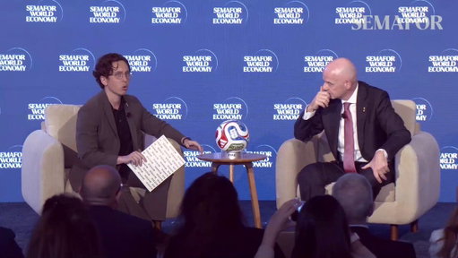 The 2026 @FIFAWorldCup Final will feature a "halftime show" for the first time in history, FIFA President Gianni Infantino tells @maxwelltani, revealing it will be "curated by Chris Martin and Coldplay."

"I cannot yet tell you which artists will be performing, but it's not one, it's more than one. And it will be the biggest in the world. It will be fantastic."