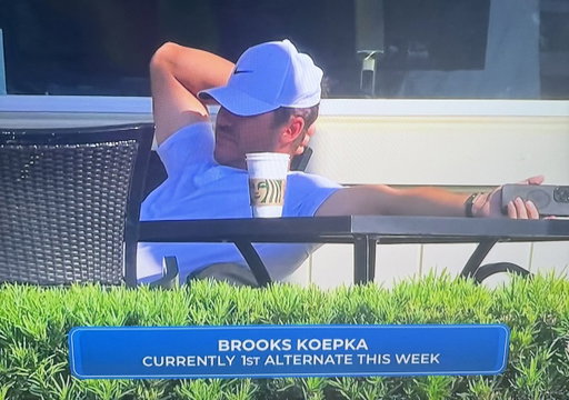 Brooks hanging at Harbour Town this morning 