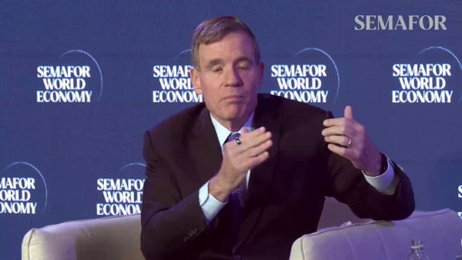 Sen. @MarkWarner tells @JerusalemDemsas he believes recent college graduate unemployment will "go to 30% within the next two years."

"I think most CEOs are not being — what they say to me privately about the amount of job elimination that they're looking at is not what they're saying publicly."