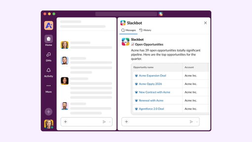 First up: Block Kit just got a major upgrade. 🎨

5 new components: Card, Alert, Carousel, Data Table, and Chart.

Build high-density, interactive agent UIs — no custom code needed — that renders natively on desktop and mobile.

Your agents can now show their work, without huge walls of text.